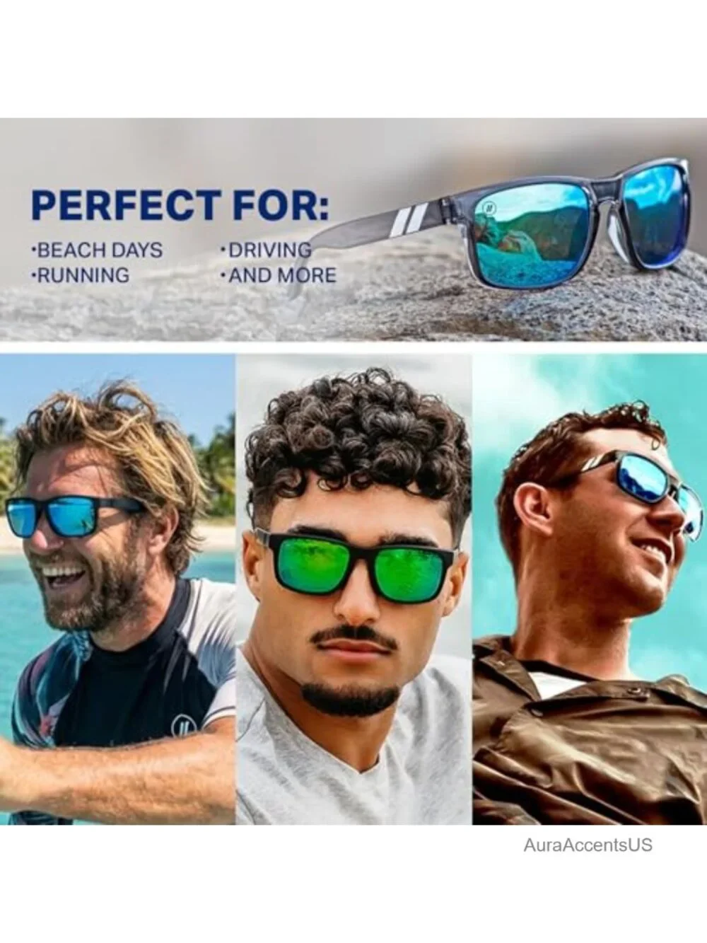 Polarized Sunglasses – Active Style, Durable Frame – 100% UV Protection – Unisex